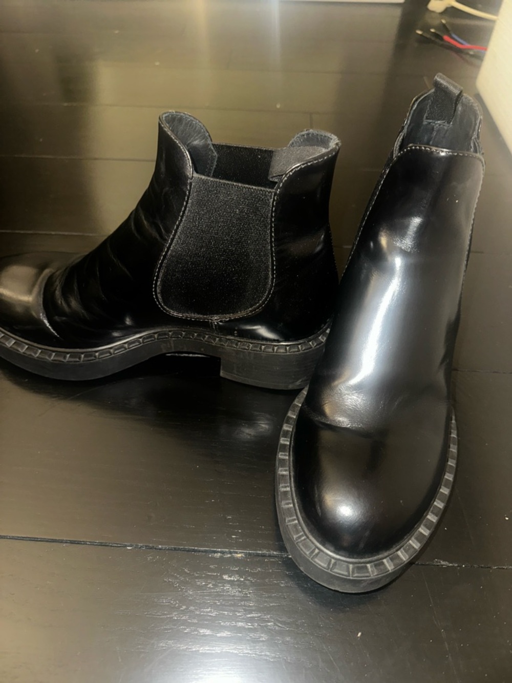 Prada Calfskin Chelsea Boots Size US 6 EU 36 - Picture 6 of 11